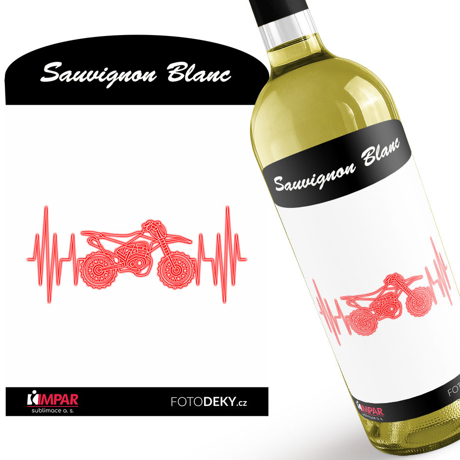 Víno Srdeční puls - motocross (Druh Vína: Bílé víno)