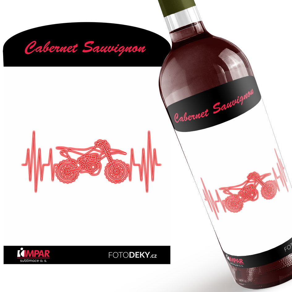 Víno Srdeční puls - motocross (Druh Vína: Červené víno)