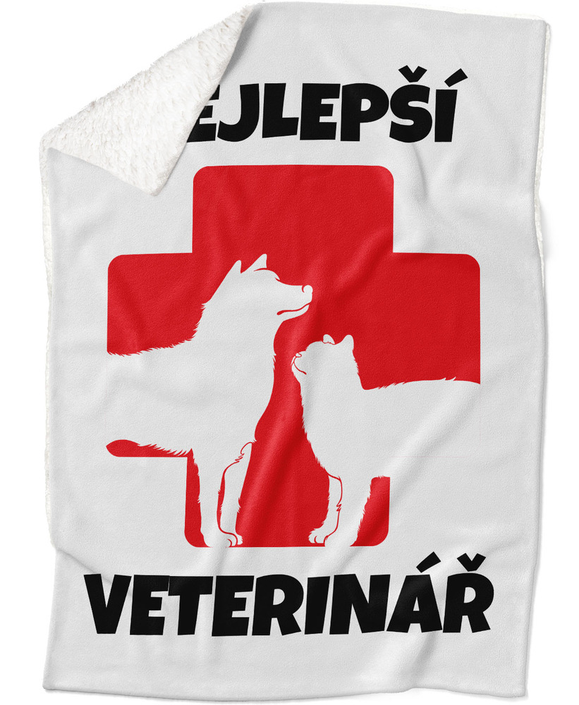 Deka Nejlepší veterinář – kříž (Podšití beránkem: ANO)