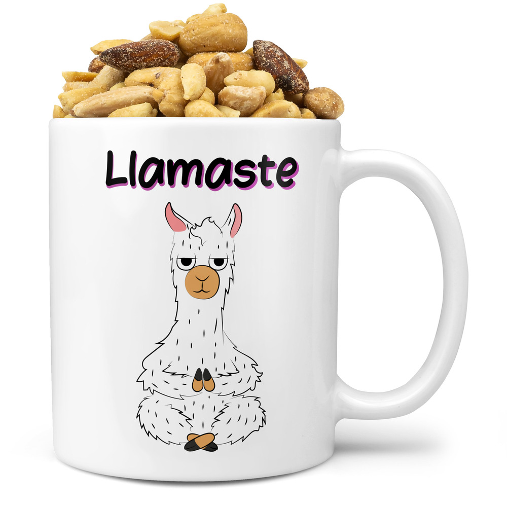 Hrnek Llamaste (Náplň hrníčku: Směs slaných oříšků)