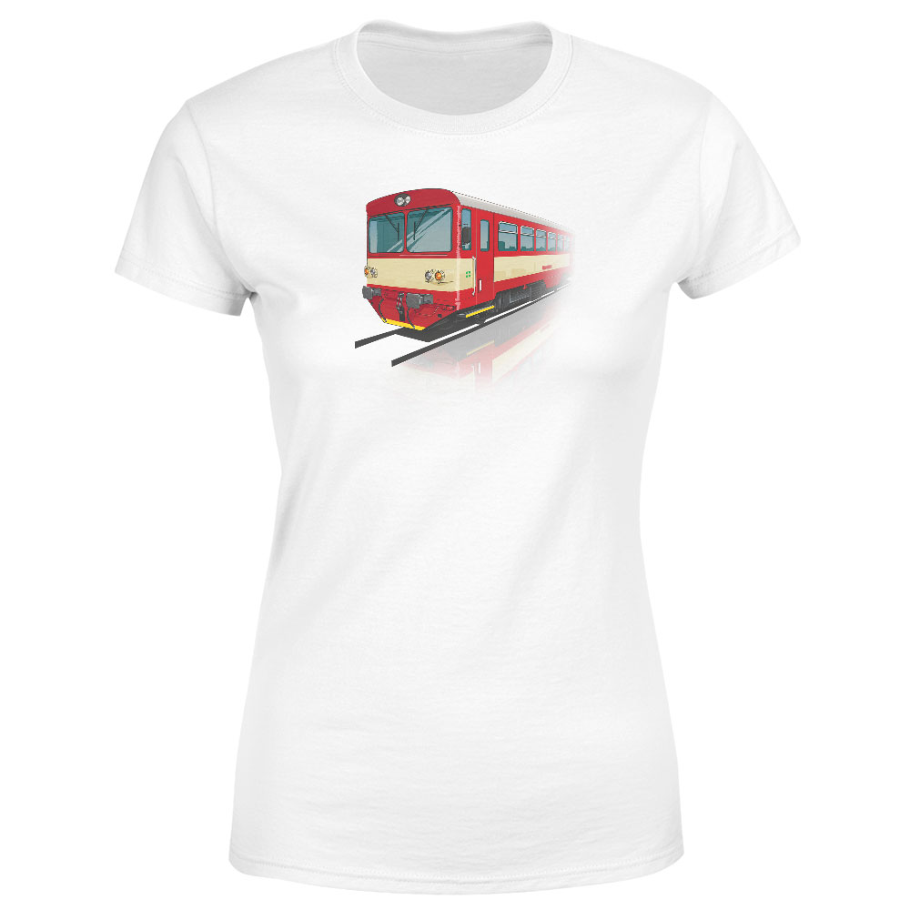 Tričko 810 – červená (Velikost: S, Typ: pro ženy, Barva trička: Bílá)