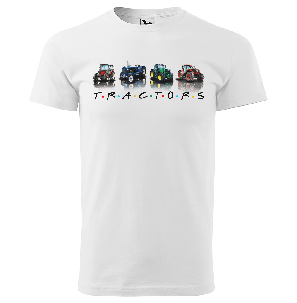 Tričko Tractors (Velikost: 2XL, Typ: pro muže, Barva trička: Bílá)