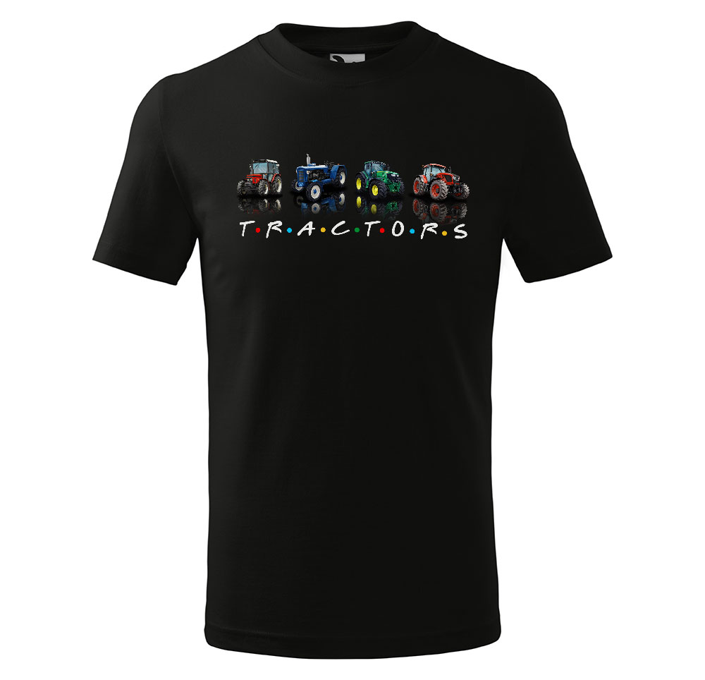 Tričko Tractors (dětské) (Velikost: 110, Barva trička: Černá)