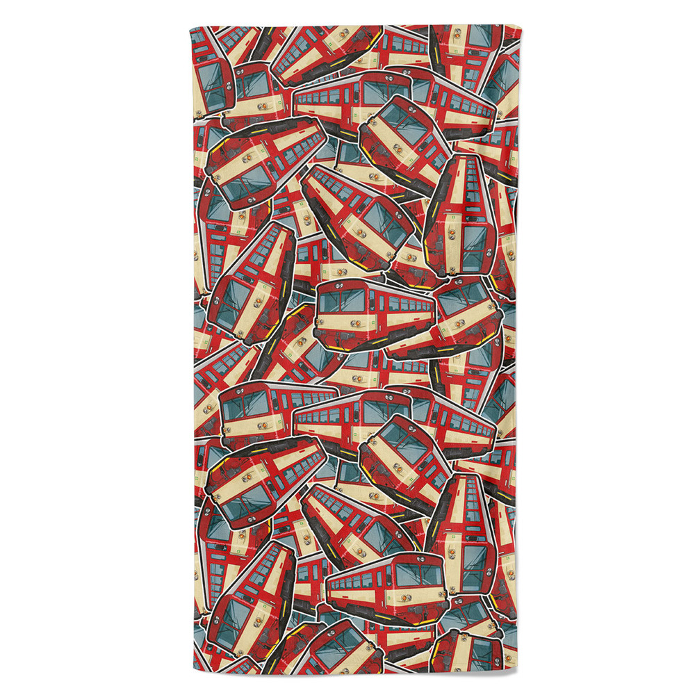 Osuška 810 červená pattern (Velikost osušky: 100x170cm)