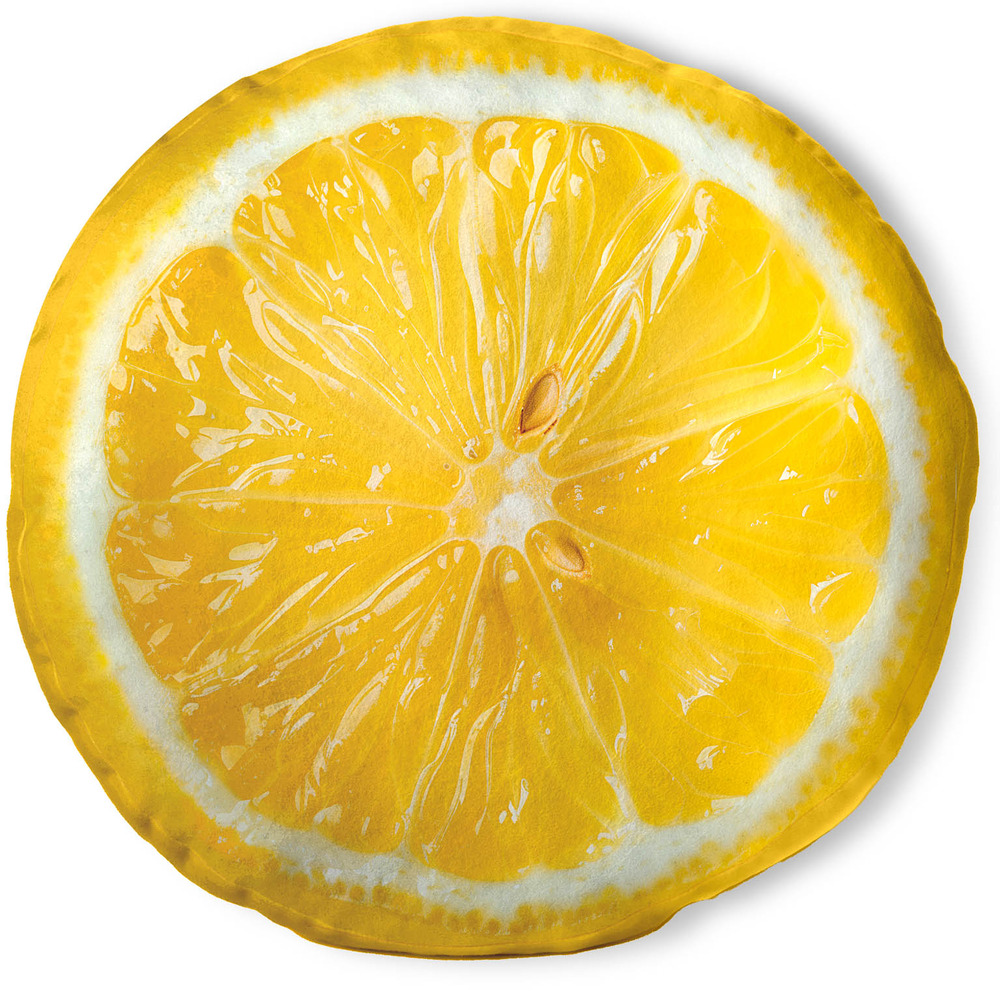 Levně Kulatý polštář Citron