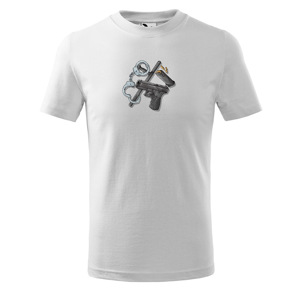 Tričko Glock – dětské (Velikost: 110, Barva trička: Bílá)