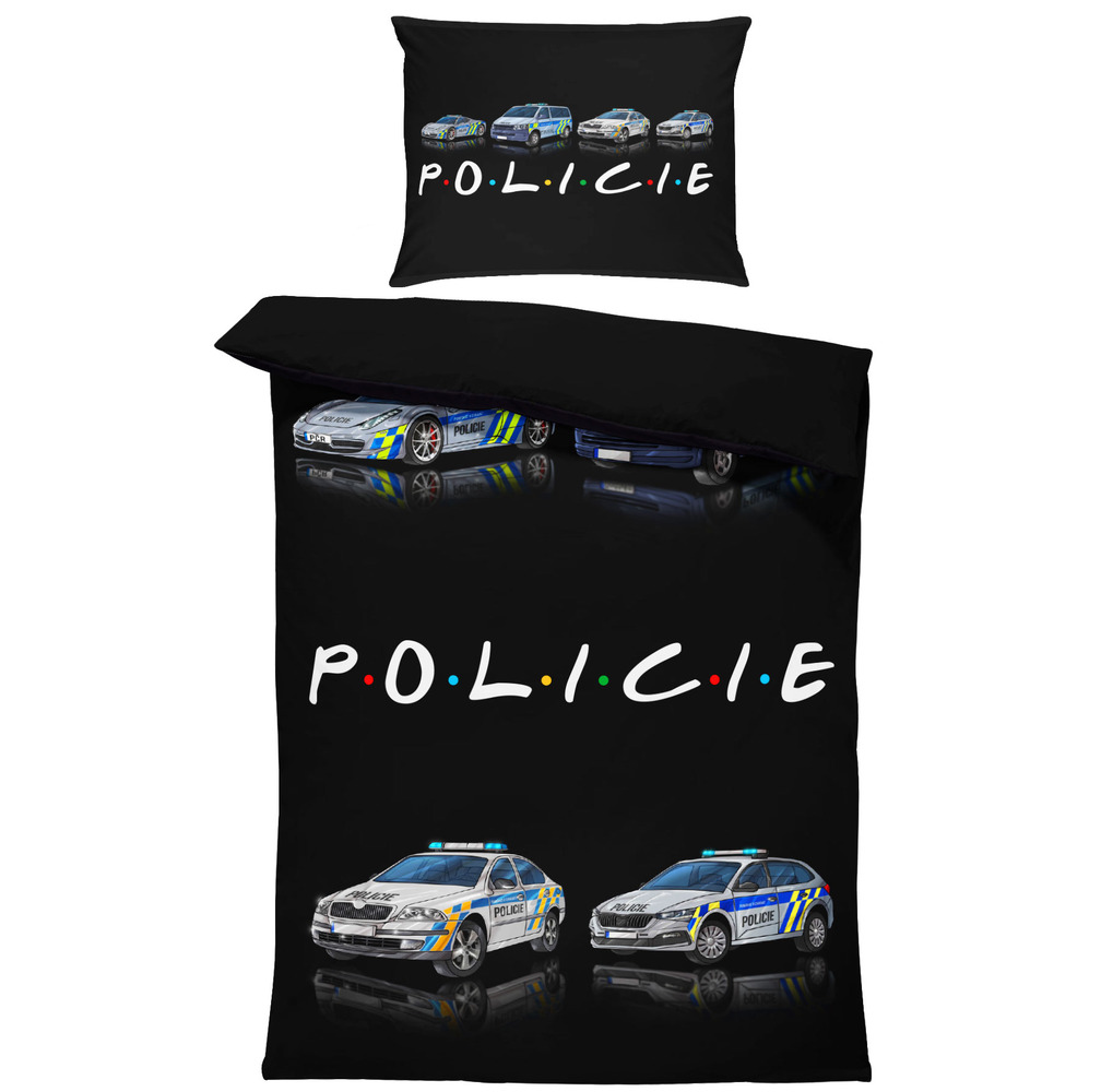 Povlečení Policie (Rozměr : 1x150/200 + 1x60/50)