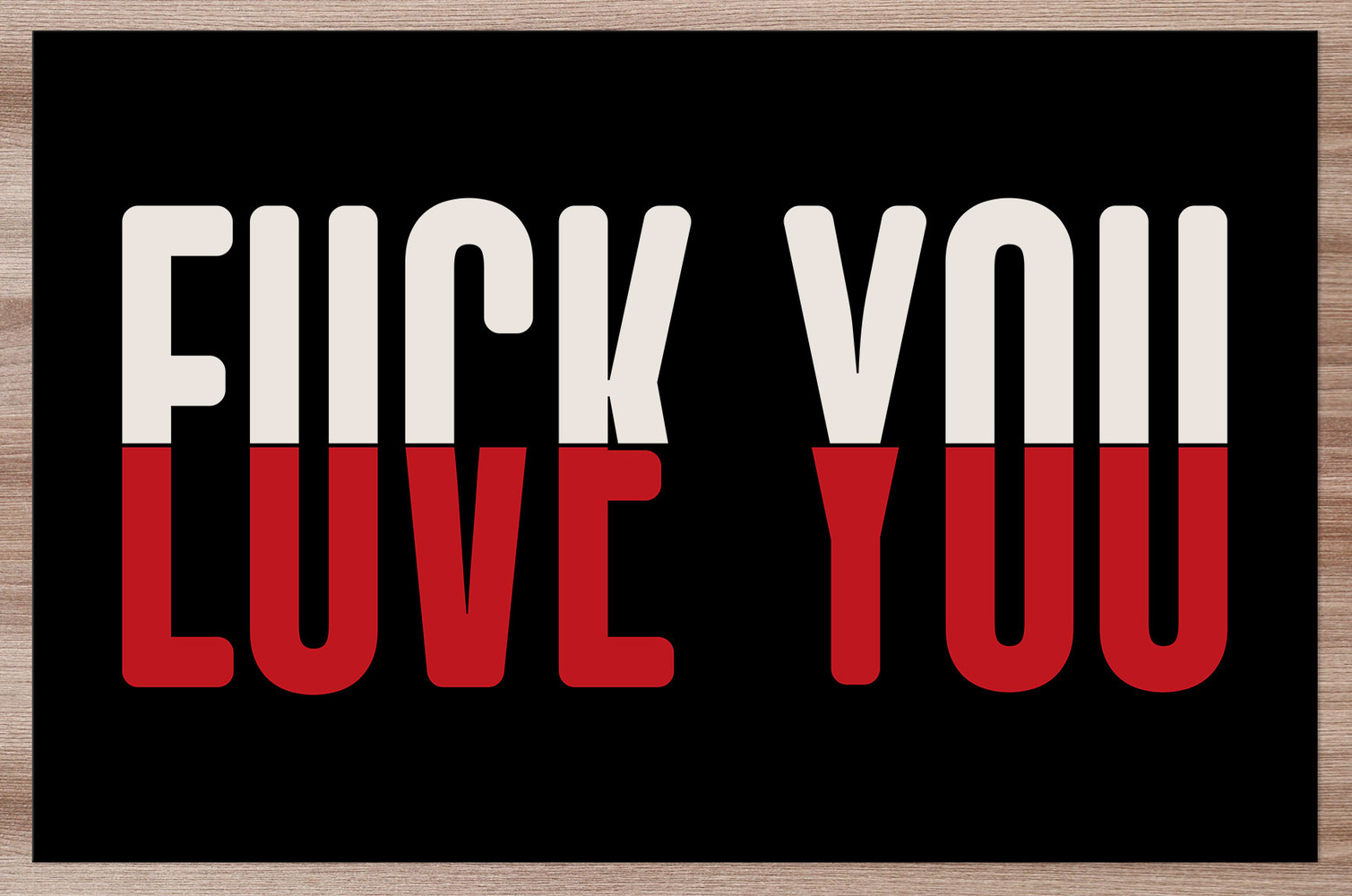 Prostírání Fuck & Love you