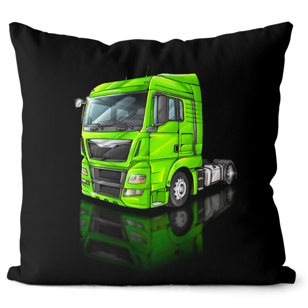 Polštářek Kamion – výběr barvy (Velikost: 55 x 55 cm, Barva kamionu: Zelená)