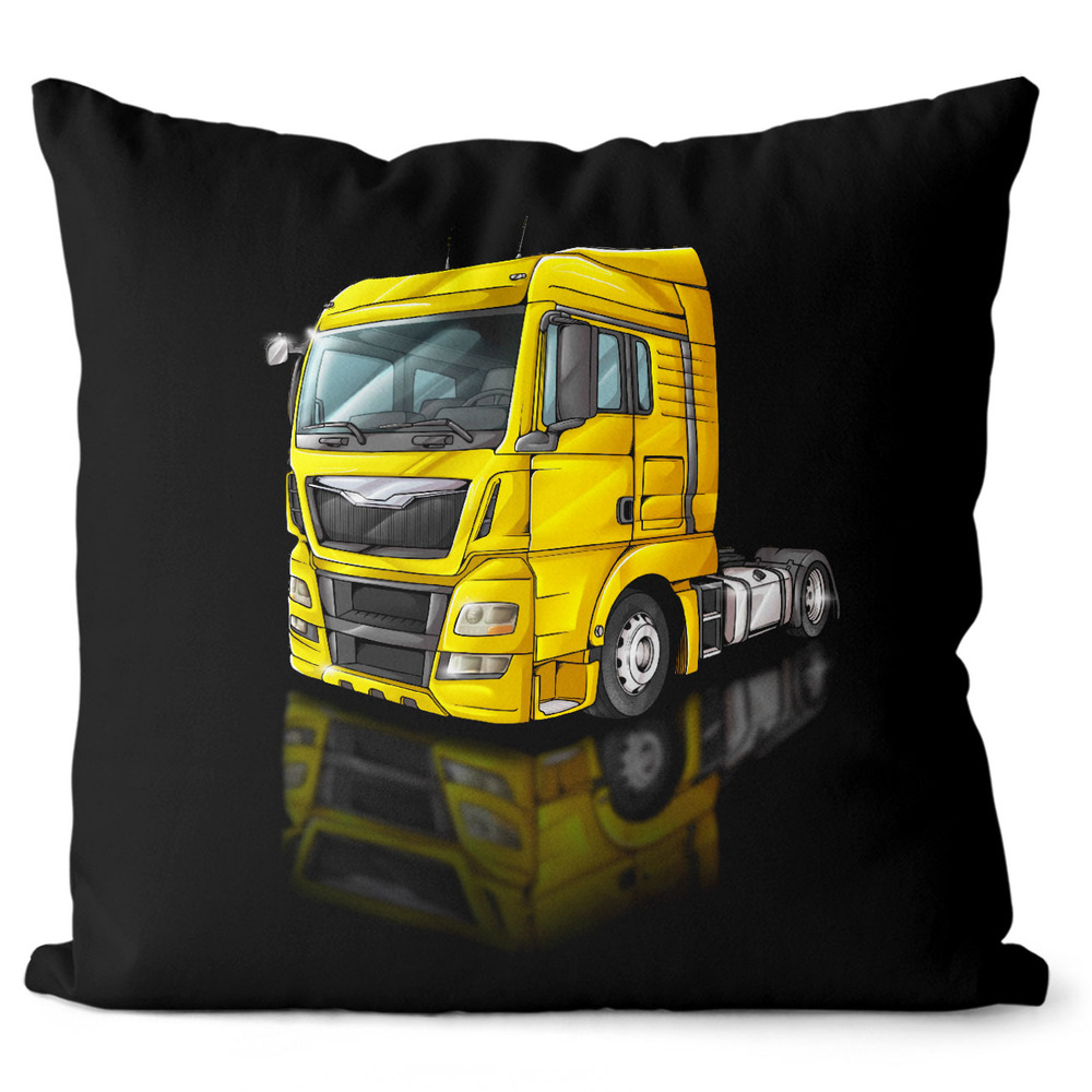 Polštářek Kamion – výběr barvy (Velikost: 40 x 40 cm, Barva kamionu: Žlutá)