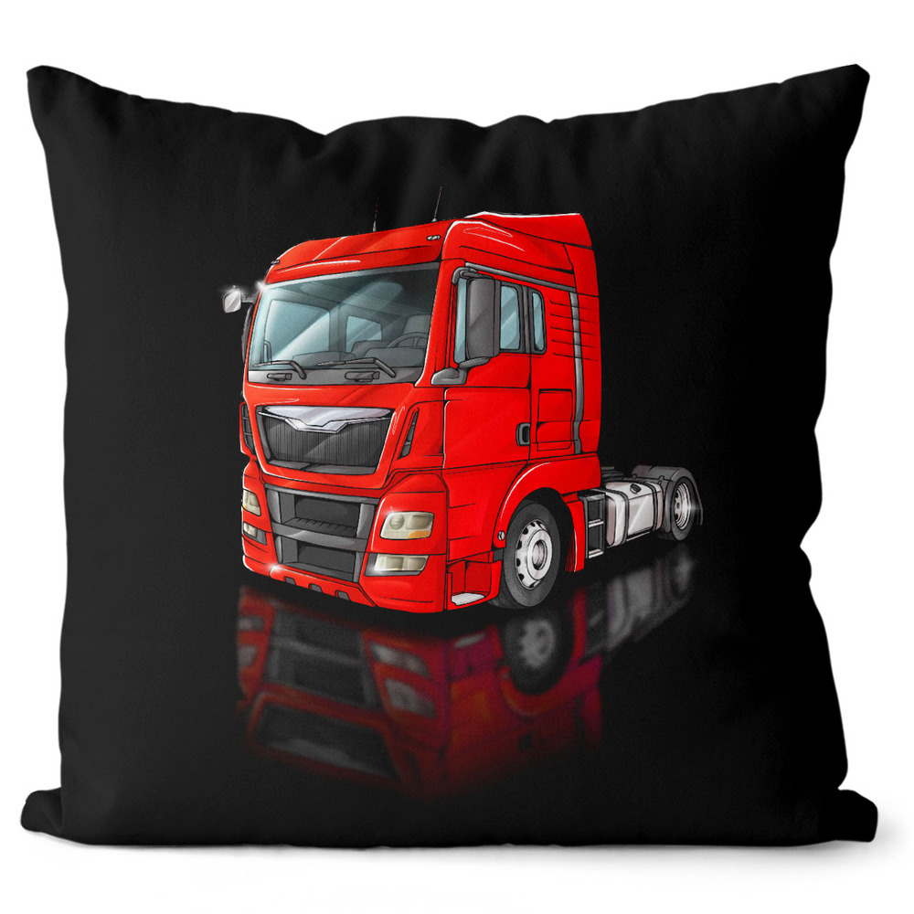 Polštářek Kamion – výběr barvy (Velikost: 40 x 40 cm, Barva kamionu: Červená)
